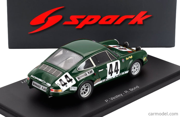 Porsche 911S 2.2L F6 Team Paul Watson Race Organisation N°44 24h Le Mans 1971 Richard Bond - Paul Vestey 1:43 Spark Model zelená