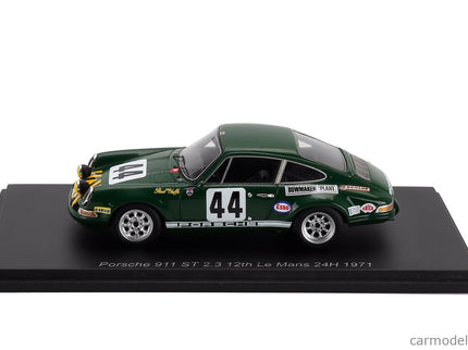 Porsche 911S 2.2L F6 Team Paul Watson Race Organisation N°44 24h Le Mans 1971 Richard Bond - Paul Vestey 1:43 Spark Model zelená
