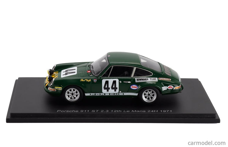 Porsche 911S 2.2L F6 Team Paul Watson Race Organisation N°44 24h Le Mans 1971 Richard Bond - Paul Vestey 1:43 Spark Model zelená