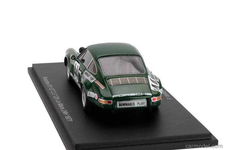 Porsche 911S 2.2L F6 Team Paul Watson Race Organisation N°44 24h Le Mans 1971 Richard Bond - Paul Vestey 1:43 Spark Model zelená