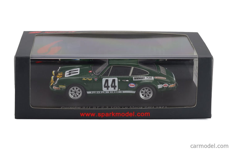 Porsche 911S 2.2L F6 Team Paul Watson Race Organisation N°44 24h Le Mans 1971 Richard Bond - Paul Vestey 1:43 Spark Model zelená