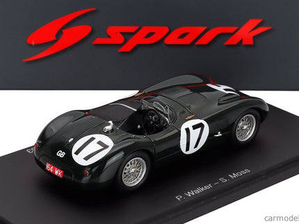 Jaguar C-Type 3.4L S6 Team Jaguar Cars Ltd N°17 2. Miesto 24h Le Mans 1953 Stirling Moss - Peter Walker 1:43 Spark Model British Racing zelená