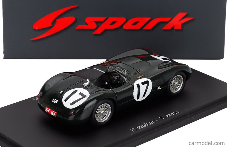 Jaguar C-Type 3.4L S6 Team Jaguar Cars Ltd N°17 2. Miesto 24h Le Mans 1953 Stirling Moss - Peter Walker 1:43 Spark Model British Racing zelená