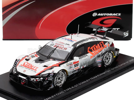 HONDA | CIVIC TYPE R-GT TEAM STANLEY KUNIMITSU N 100 GT500 CLASS SUPER GT 2025 NAOKI YAMAMOTO - ADASUKE MAKINO | WHITE BLACK ORANGE