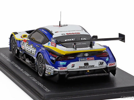 Toyota Supra GR Team Keeper Cerumo N°38 GT500 Class Super GT 2025 Hiroaki Ishiura - Toshiki Oyu 1:43 Spark Model modrá čierna biela
