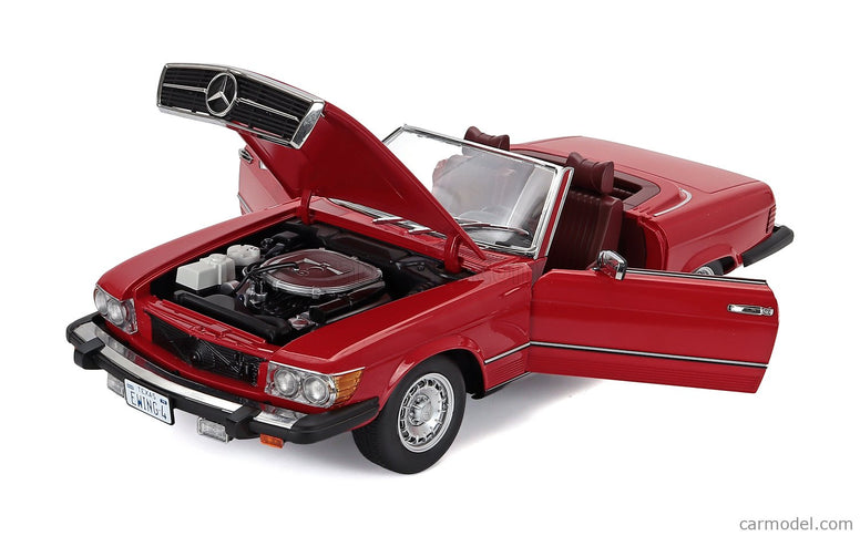 Mercedes Benz SL-Class 450SL (R107) Cabriolet USA Version 1979 1:12 KK Scale červená