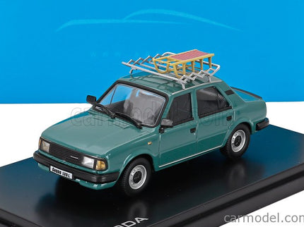 Skoda 120L 1984 With Snow Sledge - Con Slittino 1:42 Abrex tyrkysová