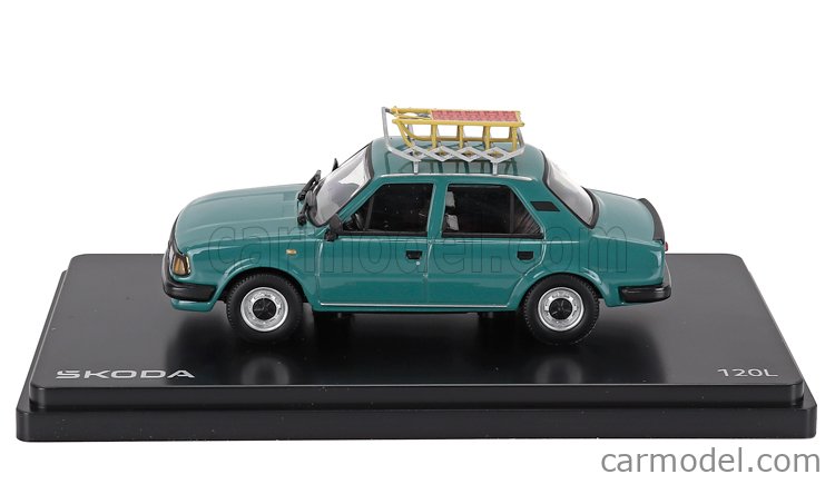 Skoda 120L 1984 With Snow Sledge - Con Slittino 1:42 Abrex tyrkysová