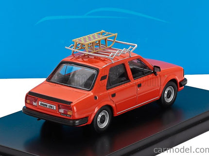 Skoda 120L 1984 With Snow Sledge - Con Slittino 1:43 Abrex oranžová