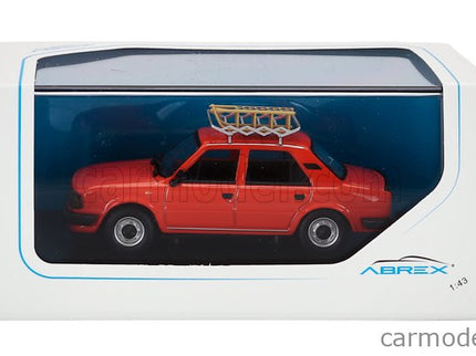 Skoda 120L 1984 With Snow Sledge - Con Slittino 1:43 Abrex oranžová