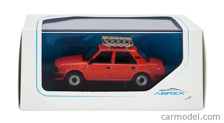 Skoda 120L 1984 With Snow Sledge - Con Slittino 1:43 Abrex oranžová