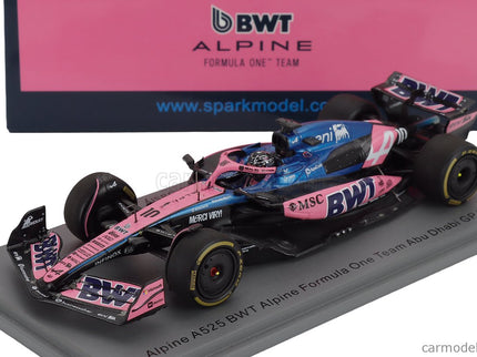 Alpine F1 A525 Team Bwt Alpine N°10 Abu Dhabi GP 2025 Pierre Gasly 1:43 Spark Model čierna modrá ružová