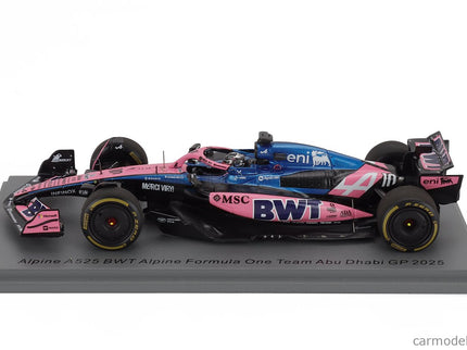 Alpine F1 A525 Team Bwt Alpine N°10 Abu Dhabi GP 2025 Pierre Gasly 1:43 Spark Model čierna modrá ružová