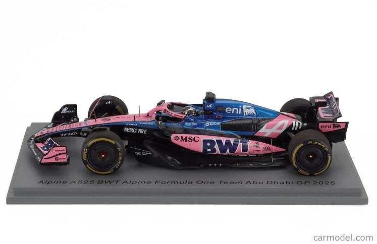 Alpine F1 A525 Team Bwt Alpine N°10 Abu Dhabi GP 2025 Pierre Gasly 1:43 Spark Model čierna modrá ružová