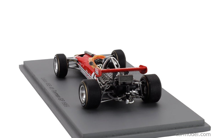 Lotus F1 49B N°1 German GP 1969 Graham Hill 1:43 Spark Model červená zlatá