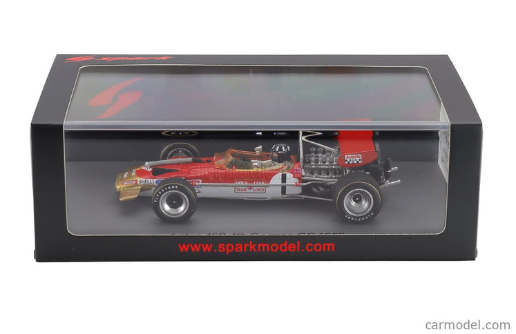 Lotus F1 49B N°1 German GP 1969 Graham Hill 1:43 Spark Model červená zlatá