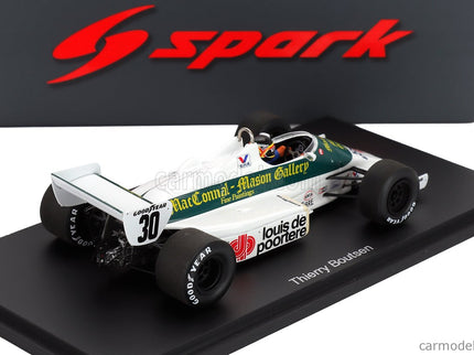 Arrows F1 A6 N°30 Europe GP 1983 Thierry Boutsen 1:43 Spark Model biela zelená