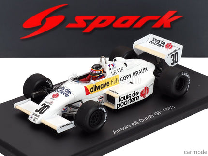 Arrows F1 A6 N°30 Holland GP 1983 Thierry Boutsen 1:43 Spark Model biela