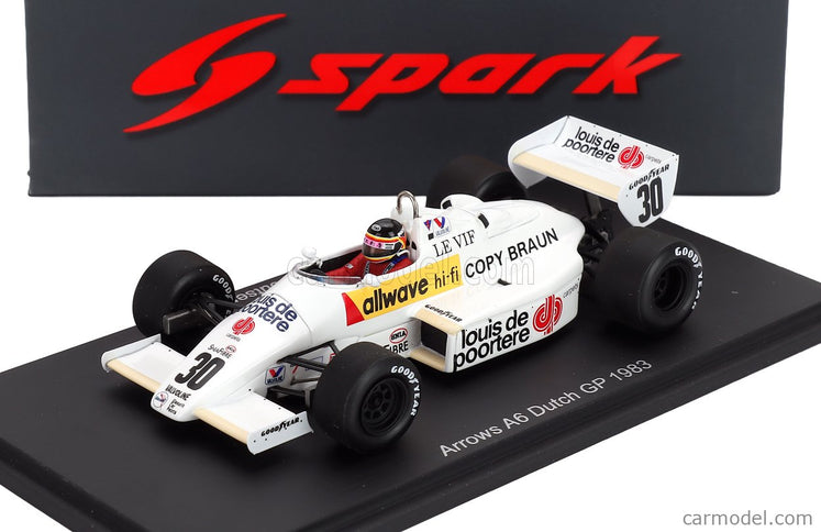Arrows F1 A6 N°30 Holland GP 1983 Thierry Boutsen 1:43 Spark Model biela