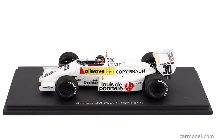 Arrows F1 A6 N°30 Holland GP 1983 Thierry Boutsen 1:43 Spark Model biela