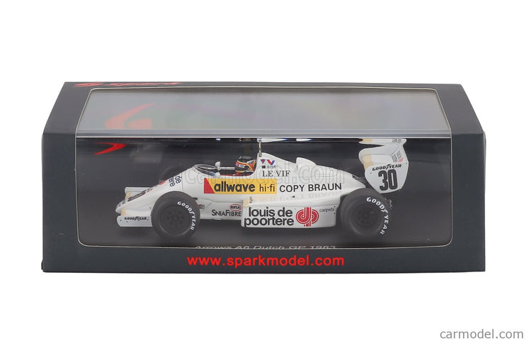 Arrows F1 A6 N°30 Holland GP 1983 Thierry Boutsen 1:43 Spark Model biela