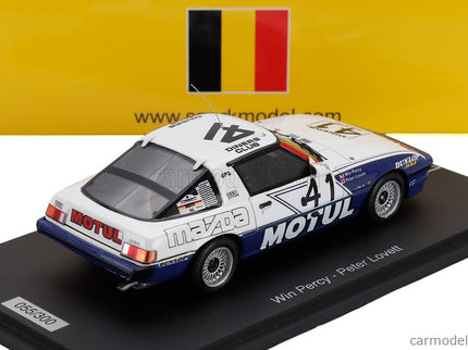 Mazda RX-7 Team Motul TWR N°41 24h Spa 1981 Pete Lovett - Win Percy 1:43 Spark Model biela modrá