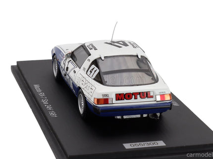 Mazda RX-7 Team Motul TWR N°41 24h Spa 1981 Pete Lovett - Win Percy 1:43 Spark Model biela modrá