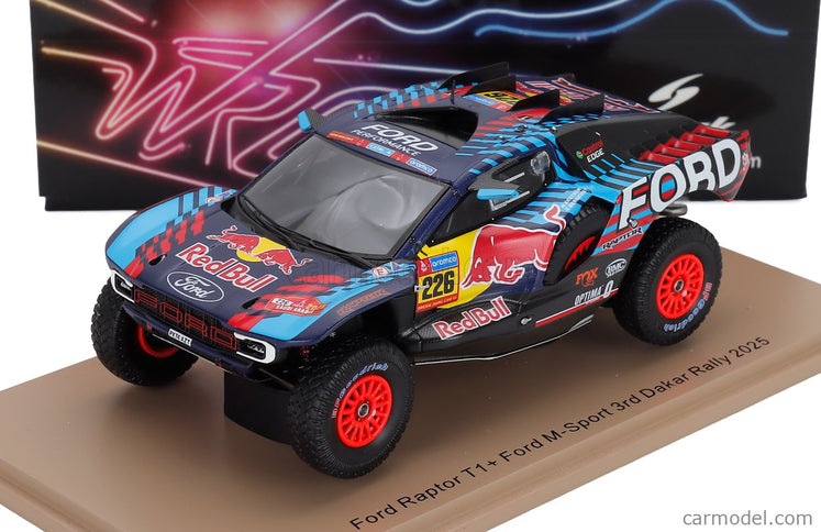Ford Raptor T1+ Pick-UP Team Ford M-Sport N°226 3. Miesto Rally Dakar 2025 Mattias Ekstrom - Emil Bergkvist 1:43 Spark Model rôzne farby