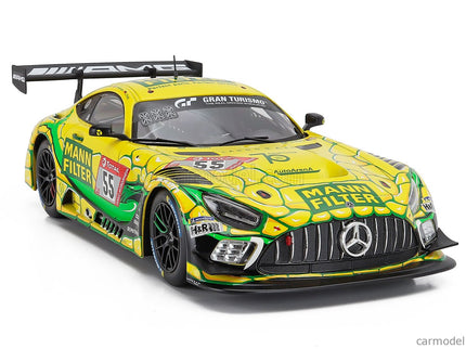 Mercedes Benz AMG GT3 Team Landgraf N°55 24h Nurburugring 2022 Patrick Assenheimer - Luca Sandro Trefz - Dominik Baumann - Julien Apotheloz 1:18 IXO Models žltá zelená