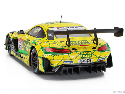 Mercedes Benz AMG GT3 Team Landgraf N°55 24h Nurburugring 2022 Patrick Assenheimer - Luca Sandro Trefz - Dominik Baumann - Julien Apotheloz 1:18 IXO Models žltá zelená