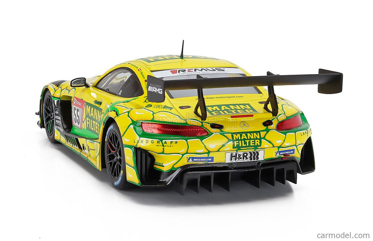 Mercedes Benz AMG GT3 Team Landgraf N°55 24h Nurburugring 2022 Patrick Assenheimer - Luca Sandro Trefz - Dominik Baumann - Julien Apotheloz 1:18 IXO Models žltá zelená