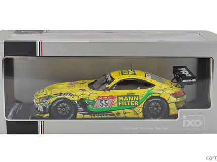 Mercedes Benz AMG GT3 Team Landgraf N°55 24h Nurburugring 2022 Patrick Assenheimer - Luca Sandro Trefz - Dominik Baumann - Julien Apotheloz 1:18 IXO Models žltá zelená