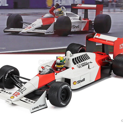 Mclaren F1 MP4/4 Honda N°12 Majster Sveta Víťaz British GP 1988 Ayrton Senna 1:18 Werk83 červená biela