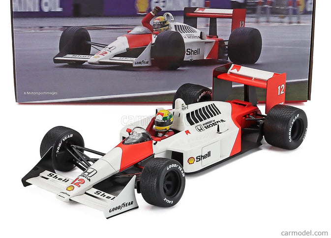Mclaren F1 MP4/4 Honda N°12 Majster Sveta Víťaz British GP 1988 Ayrton Senna 1:18 Werk83 červená biela
