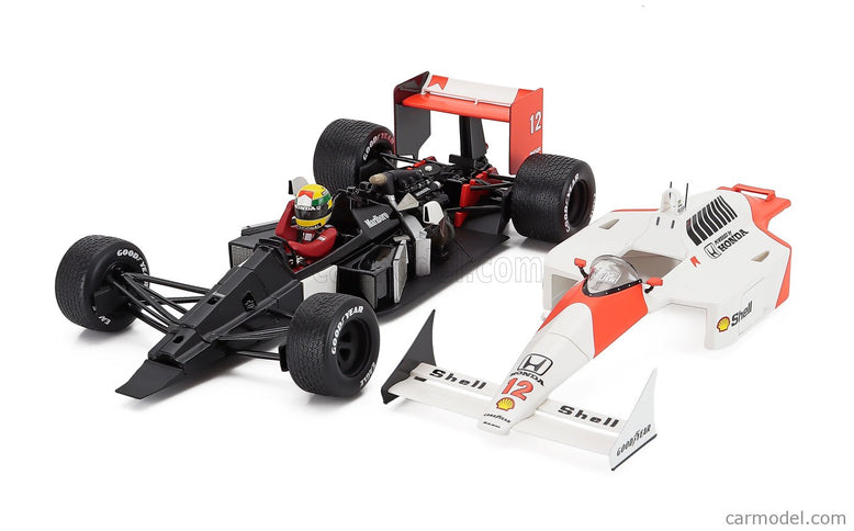 Mclaren F1 MP4/4 Honda N°12 Majster Sveta Víťaz British GP 1988 Ayrton Senna 1:18 Werk83 červená biela