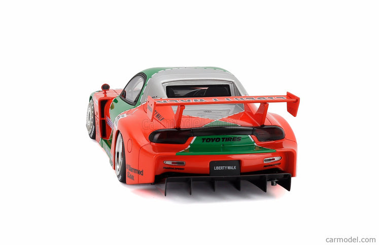 Mazda RX-7 (FD3S) LB Works Super Silhouette 787B N°55 Livery 2024 1:18 GT Spirit oranžová zelená