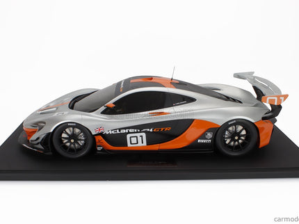 Mclaren P1 GTR Pebble Beach 2015 1:8 GT Spirit sivá oranžová