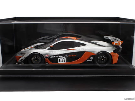 Mclaren P1 GTR Pebble Beach 2015 1:8 GT Spirit sivá oranžová