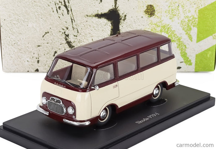 Skoda 979-I Minibus Prototype Czech Republic 1956 1:43 Autocult slonovinová Dark červená