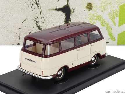 Skoda 979-I Minibus Prototype Czech Republic 1956 1:43 Autocult slonovinová Dark červená