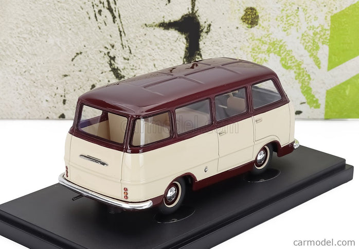 Skoda 979-I Minibus Prototype Czech Republic 1956 1:43 Autocult slonovinová Dark červená