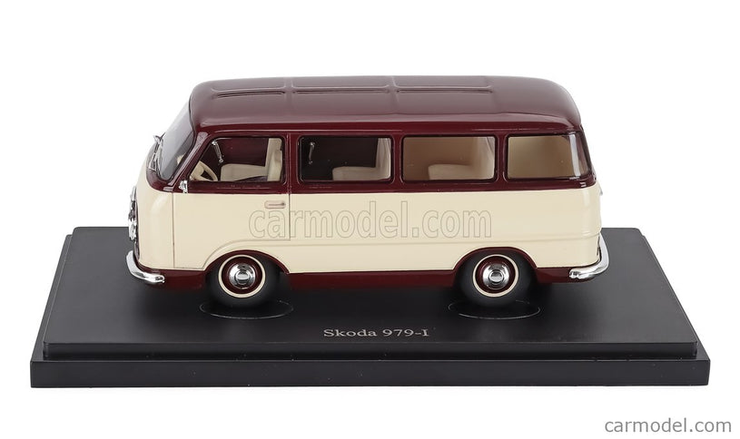 Skoda 979-I Minibus Prototype Czech Republic 1956 1:43 Autocult slonovinová Dark červená