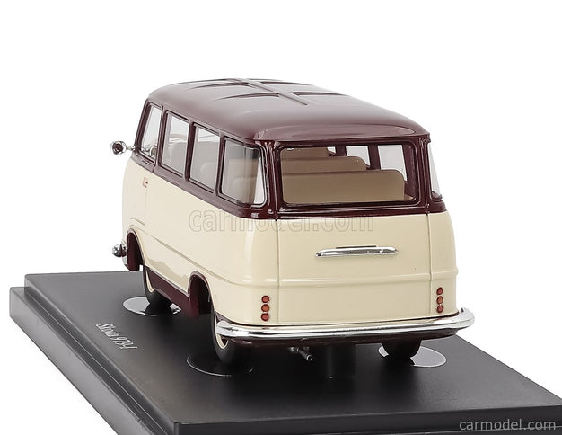 Skoda 979-I Minibus Prototype Czech Republic 1956 1:43 Autocult slonovinová Dark červená