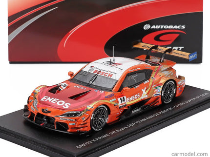 Toyota GR Supra Team Eneos Rookie N°14 GT500 Class Super GT 2025 Kazuya Oshima - Nirei Fukuzumi 1:43 Spark Model oranžová červená biela
