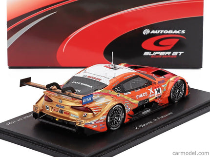 Toyota GR Supra Team Eneos Rookie N°14 GT500 Class Super GT 2025 Kazuya Oshima - Nirei Fukuzumi 1:43 Spark Model oranžová červená biela