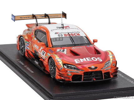 Toyota GR Supra Team Eneos Rookie N°14 GT500 Class Super GT 2025 Kazuya Oshima - Nirei Fukuzumi 1:43 Spark Model oranžová červená biela