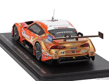 Toyota GR Supra Team Eneos Rookie N°14 GT500 Class Super GT 2025 Kazuya Oshima - Nirei Fukuzumi 1:43 Spark Model oranžová červená biela
