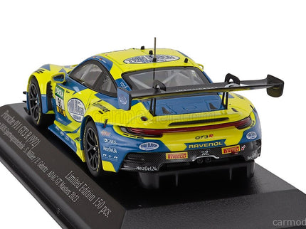 Porsche 911 992 GT3 R Team Joos BY Racemotion N°91 Adac GT Masters 2023 Finn Gehrsitz - Sven Muller 1:43 Minichamps žltá modrá
