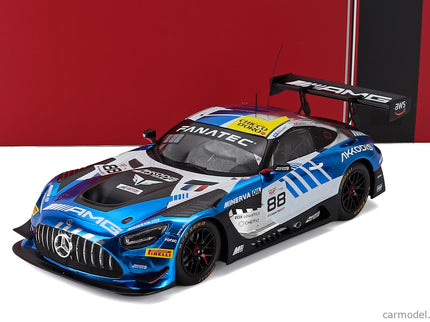 Mercedes Benz AMG GT3 EVO Team Akkodis Asp N°88 Champion Gtwc Sezóna 2023 Raffaele Marciello - Timur Boguslavskiy - Jules Gounon 1:18 IXO Models modrá biela čierna