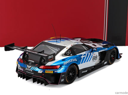 Mercedes Benz AMG GT3 EVO Team Akkodis Asp N°88 Champion Gtwc Sezóna 2023 Raffaele Marciello - Timur Boguslavskiy - Jules Gounon 1:18 IXO Models modrá biela čierna
